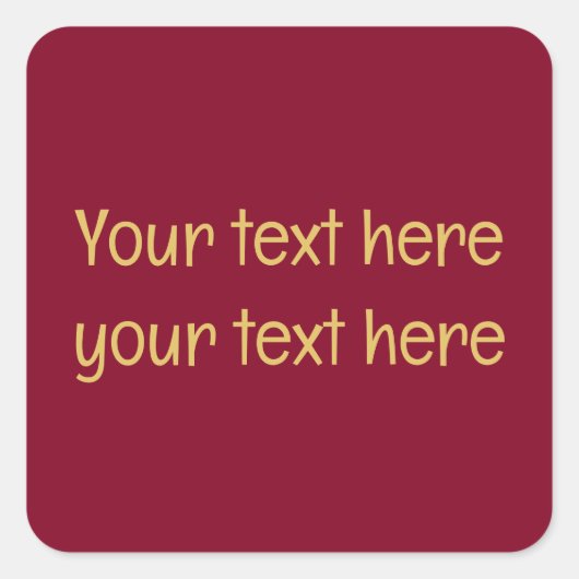 バーボンディゴールド プロフェッショナル トレンディ ミニマル テキスト スクエアシール (正面)