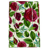 バーボンディローズの花柄プリント ミディアムペーパーバッグ (正面)