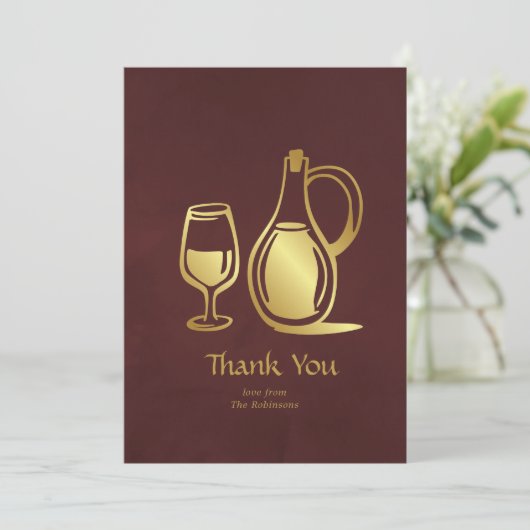 バーボンディーとゴールド ワイン テイスティング サンキューカード (スタンド正面)