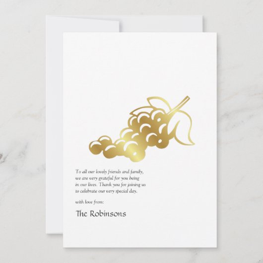 バーボンディーとゴールド ワイン テイスティング サンキューカード (裏面)