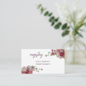 バーボンディー葉の花の結婚前お披露目 登録カード エンクロージャーカード (スタンド正面)