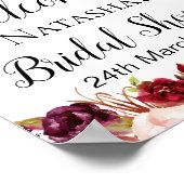 バーボンディー ボーホー フラワープレート - ウェルカムプレート ポスター (角)