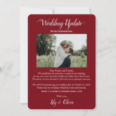 バーボンディー レッド ウェディング アップデート2 フォト ダウンサイジング 案内状 (正面)