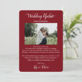 バーボンディー レッド ウェディング アップデート2 フォト ダウンサイズ 案内状 (スタンド正面)