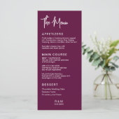 バーボンディ クラシック エレガント ウェディング メニュー (スタンド正面)