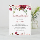 バーボンディ・スプリング・エレガント・フラワーズ・ウェディング・ブレックファスト 招待状 (スタンド正面)