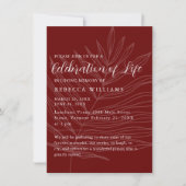 バーボンディ テキスト ミニマル ライフ セレブレーション 招待状 (正面)