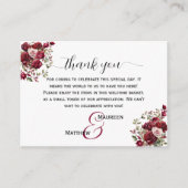 バーボンディ フラワーのウェルカム ギフト バッグ バスケット プレース カード (正面)