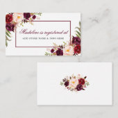 バーボンディ フラワーブライダルシャワー レジストリー挿入カード エンクロージャーカード (正面/裏面)