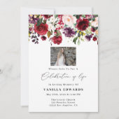 バーボンディ フラワーライフのお祝い 招待状 (正面)