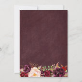 バーボンディ フラワーレース ストリング ライト ホリデーパーティー 招待状 (裏面)