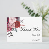 バーボンディ フラワー ウェディング サンクス カード (スタンド正面)