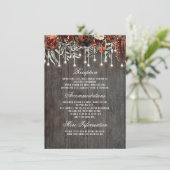 バーボンディ フローラル ライト ウェディング 情報 ゲスト エンクロージャーカード (スタンド正面)