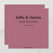 バーボンディ モダン タイプ ウェディング セーブ ザ デート セーブザデート (正面/裏面)