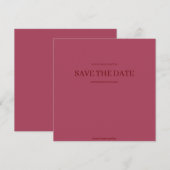 バーボンディ モダン ミニマリスト ウェディング セーブ・ザ・デート (正面/裏面)