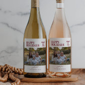 バーボンディ レッド  ホリデー フォト ワイン ラベル