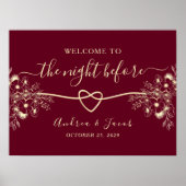 バーボンディ レハーサルディナー ウェルカムサイン ポスター (正面)