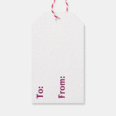 バーボンディ ローズの花柄プリント ギフトタグ (裏面)