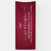 バーボンディ ワイン & ゴールデン ビューティー サロン 横断幕 (縦)