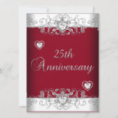 バーボンディ 25周年 ダイヤモンド ハート 招待状 (正面)