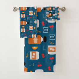 バーボンパターン バスタオルセット