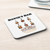 バーボンパーソナライズされたウイスキーのコースターセット(6) コースター (左側)
