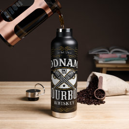 バーボンパーソナライズされたヴィンテージガンウイスキーラベル ウォーターボトル