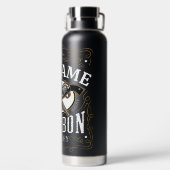 バーボンパーソナライズされたヴィンテージガンウイスキーラベル ウォーターボトル (背面)