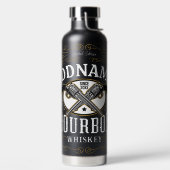 バーボンパーソナライズされたヴィンテージガンウイスキーラベル ウォーターボトル (左面)