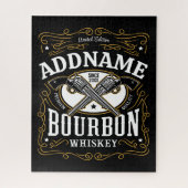 バーボンパーソナライズされたヴィンテージガンウイスキーラベル ジグソーパズル (縦)