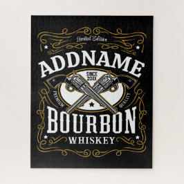 バーボンパーソナライズされたヴィンテージガンウイスキーラベル ジグソーパズル