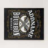 バーボンパーソナライズされたヴィンテージガンウイスキーラベル ジグソーパズル (横)