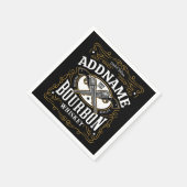 バーボンパーソナライズされたヴィンテージガンウイスキーラベル スタンダードカクテルナプキン (角)