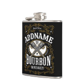 バーボンパーソナライズされたヴィンテージガンウイスキーラベル フラスク (左)
