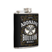 バーボンパーソナライズされたヴィンテージガンウイスキーラベル フラスク (右)