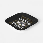 バーボンパーソナライズされたヴィンテージガンウイスキーラベル ペーパープレート (傾斜あり)