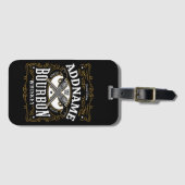 バーボンパーソナライズされたヴィンテージガンウイスキーラベル ラゲッジタグ (正面横)