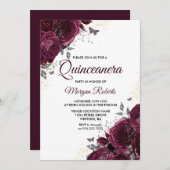 バーボンローズ バタフライ キンチアネラパーティー 招待状 (正面/裏面)