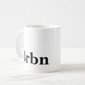 バーボン愛好家 ブラック＆ホワイト コーヒーマグカップ (正面左)