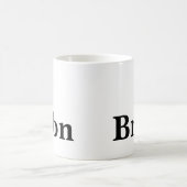 バーボン愛好家 ブラック＆ホワイト コーヒーマグカップ (中央)