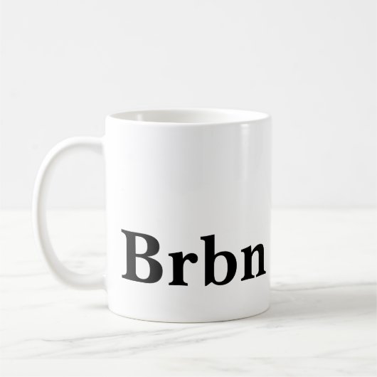 バーボン愛好家 ブラック＆ホワイト コーヒーマグカップ (左)