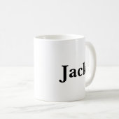 バーボン愛好家 ブラック&ホワイト コーヒーマグカップ (正面右)