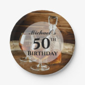 バーボン素朴ウイスキー誕生日パーティー ペーパープレート (正面)