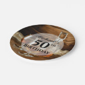 バーボン素朴ウイスキー誕生日パーティー ペーパープレート (アングル)