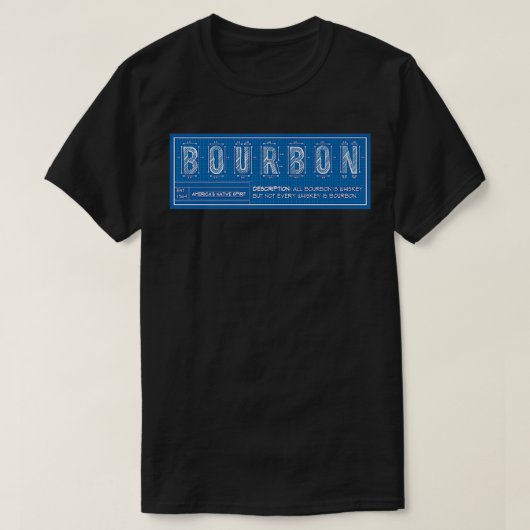 バーボン脳図プレミアム Tシャツ (デザイン正面)