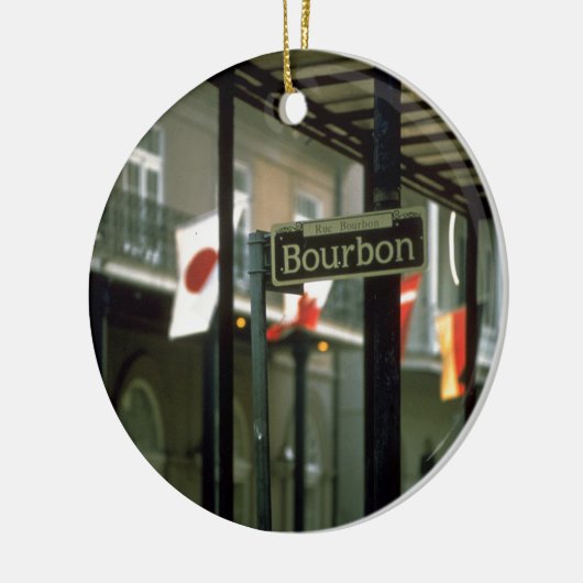 バーボン通りサインインニューオーリンズ セラミックオーナメント (左)