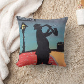 バーボン通りニューオリンズルイジアナ クッション (ブランケット)