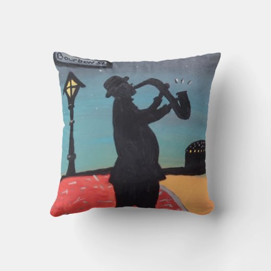 バーボン通りニューオリンズルイジアナ クッション (裏面)