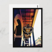 バーボン通りニューオーリンズルイジアナサイン ポストカード (正面/裏面)