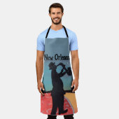 バーボン通りニューオーリンズルイジアナ エプロン (着用した状態)